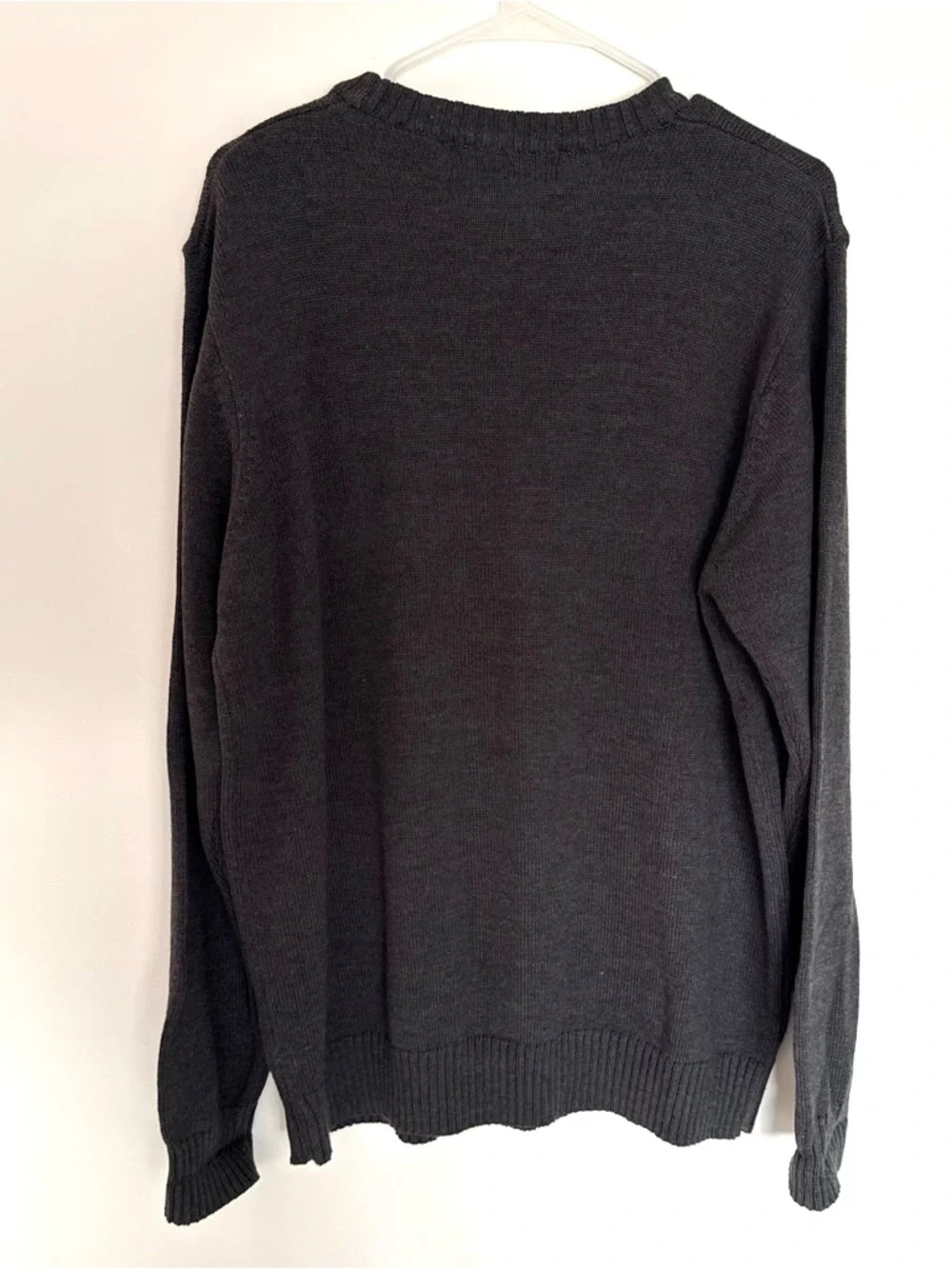 Oscar de la Renta Men's Charcoal Cable-Knit Crewneck Sweater